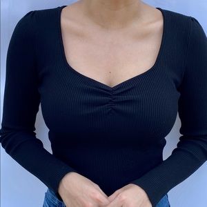 Ribbed Long Sleeve Top